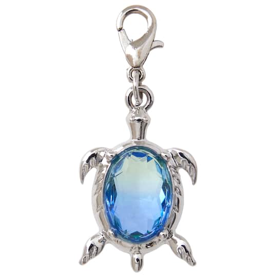 Charmalong™ Rhodium Tortoise Charm by Bead Landing™